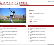 沈阳药科大学招生就业处 网站截图